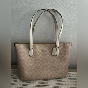 Coach Tan Signature Tote Bag